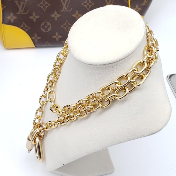 Authentic Louis Vuitton Gold Padlock with Unbranded Gold plated Chain - Picture 7 of 9